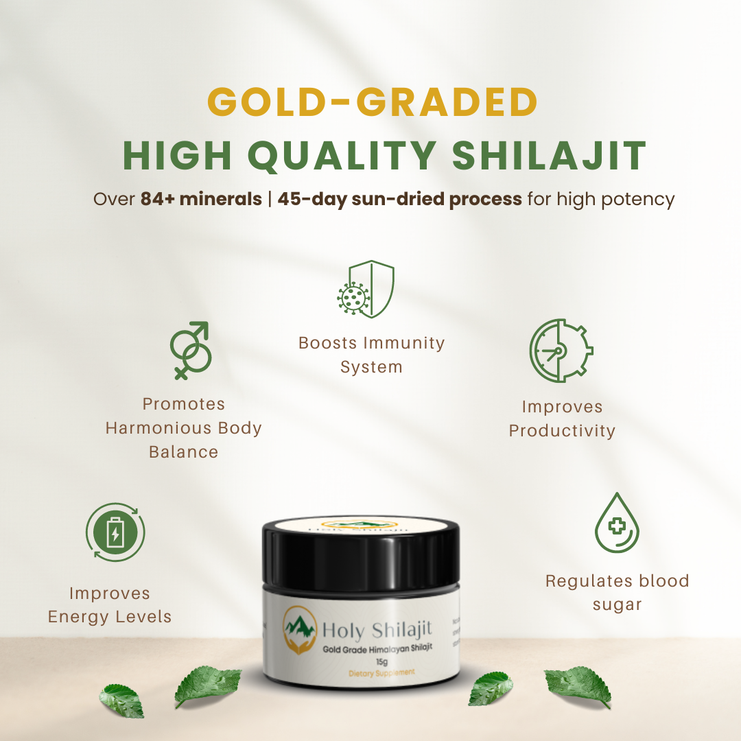 Holy Shilajit: Gold Package Six Jar Value Offer