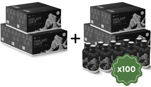 Shilajit Shots: 100x Energy Shots Packed with Pure Shilajit and Fulvic Minerals