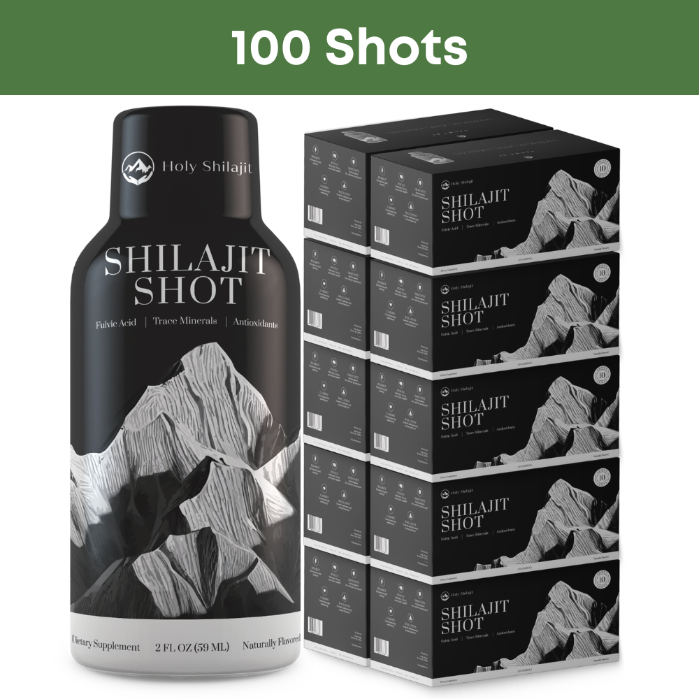 Shilajit Shots: 100x Energy Shots Packed with Pure Shilajit and Fulvic Minerals