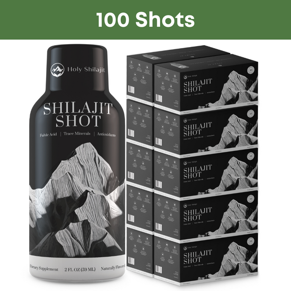 Shilajit Shots: 100x Energy Shots Packed with Pure Shilajit and Fulvic Minerals