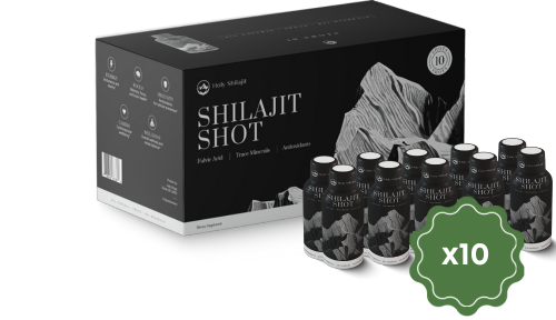 Shilajit Shots: 10x Energy Shots Packed with Pure Shilajit and Fulvic Minerals