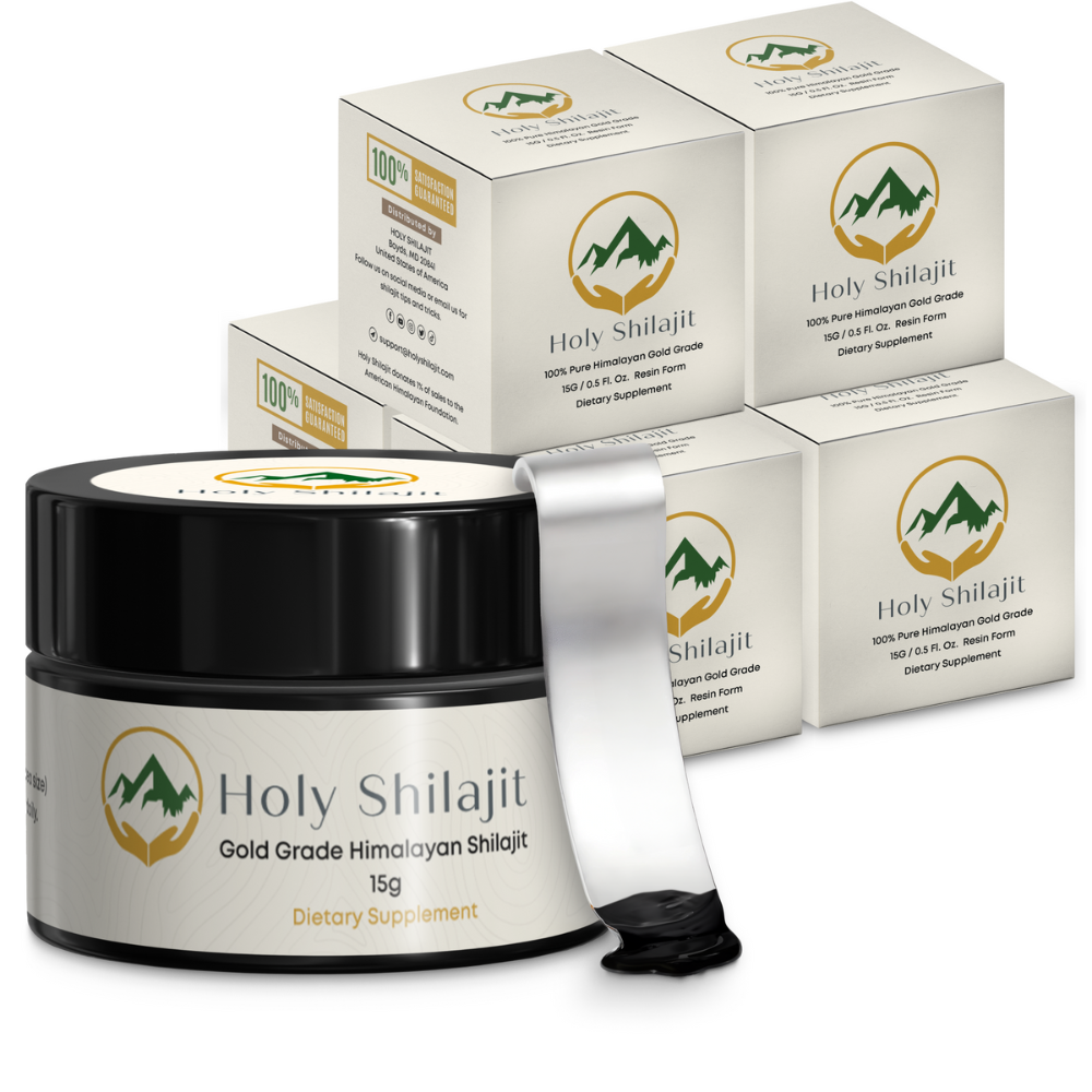 Holy Shilajit: Gold Package Six Jar Value Offer