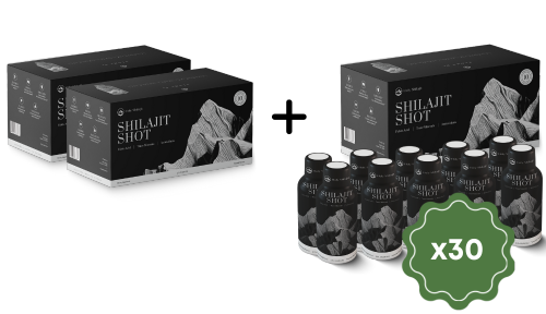 Shilajit Shots: 30x Energy Shots Packed with Pure Shilajit and Fulvic Minerals