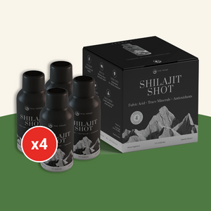 Shilajit Shot Sample Pack: 4x Energy Shots Packed with Pure Shilajit and Fulvic Minerals