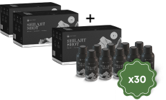 Shilajit Shots: 30x Energy Shots Packed with Pure Shilajit and Fulvic Minerals