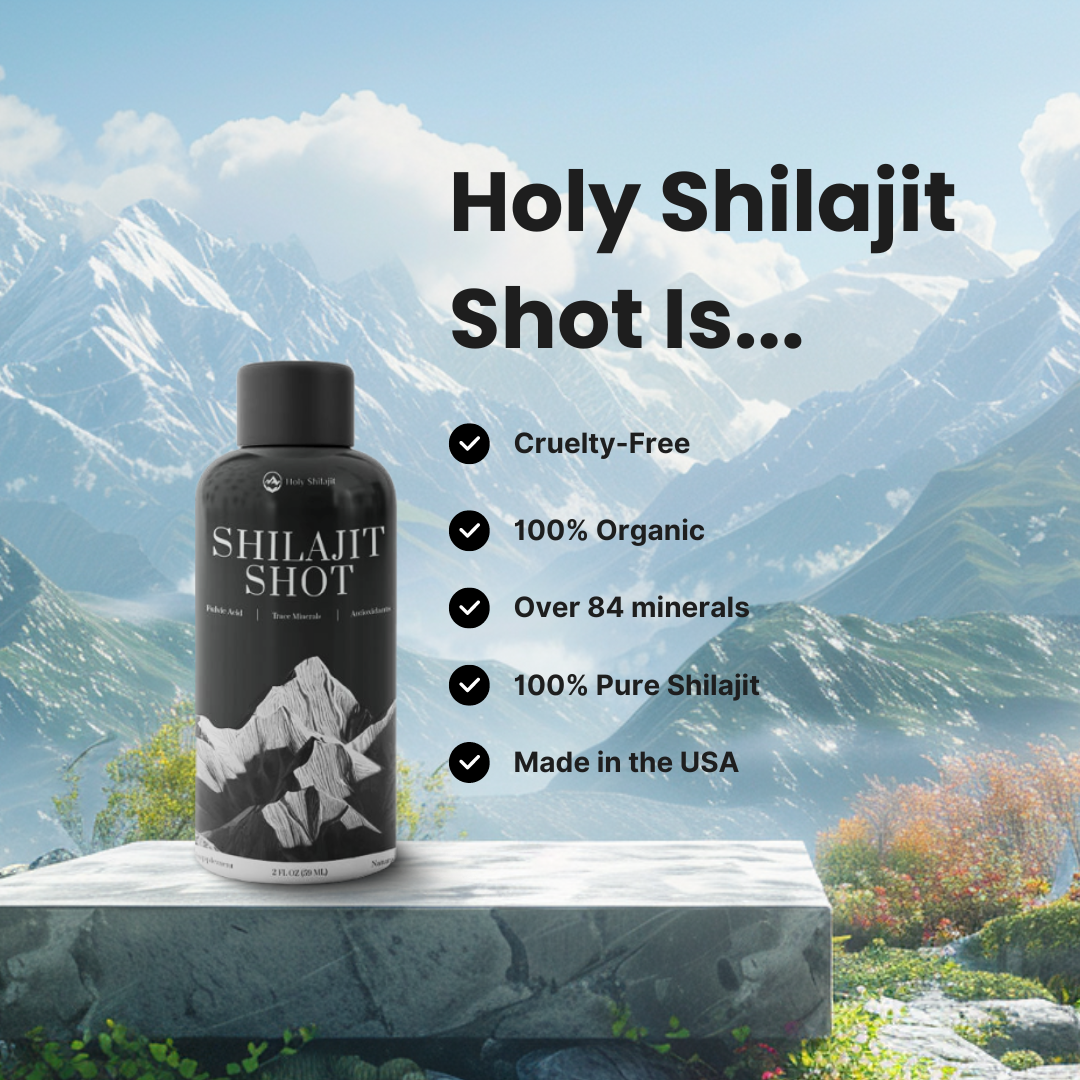 Shilajit Shots: 60x Energy Shots Packed with Pure Shilajit and Fulvic Minerals