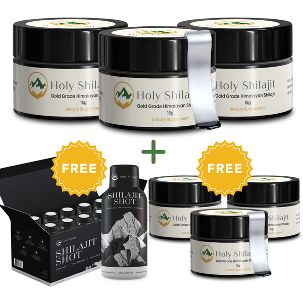 Power Bundle: 10x Shilajit Shots & 6x Shilajit Resin Jars
