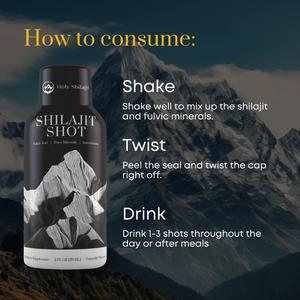 Shilajit Shots: 60x Energy Shots Packed with Pure Shilajit and Fulvic Minerals