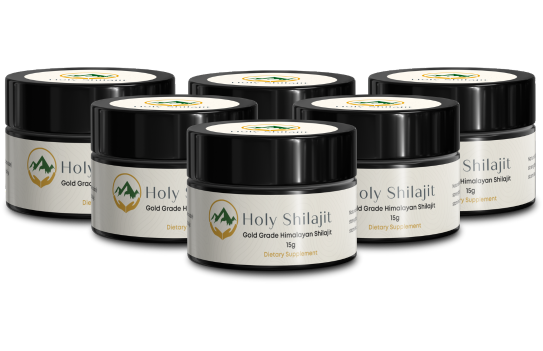 Holy Shilajit: Gold Package Six Jar Value Offer